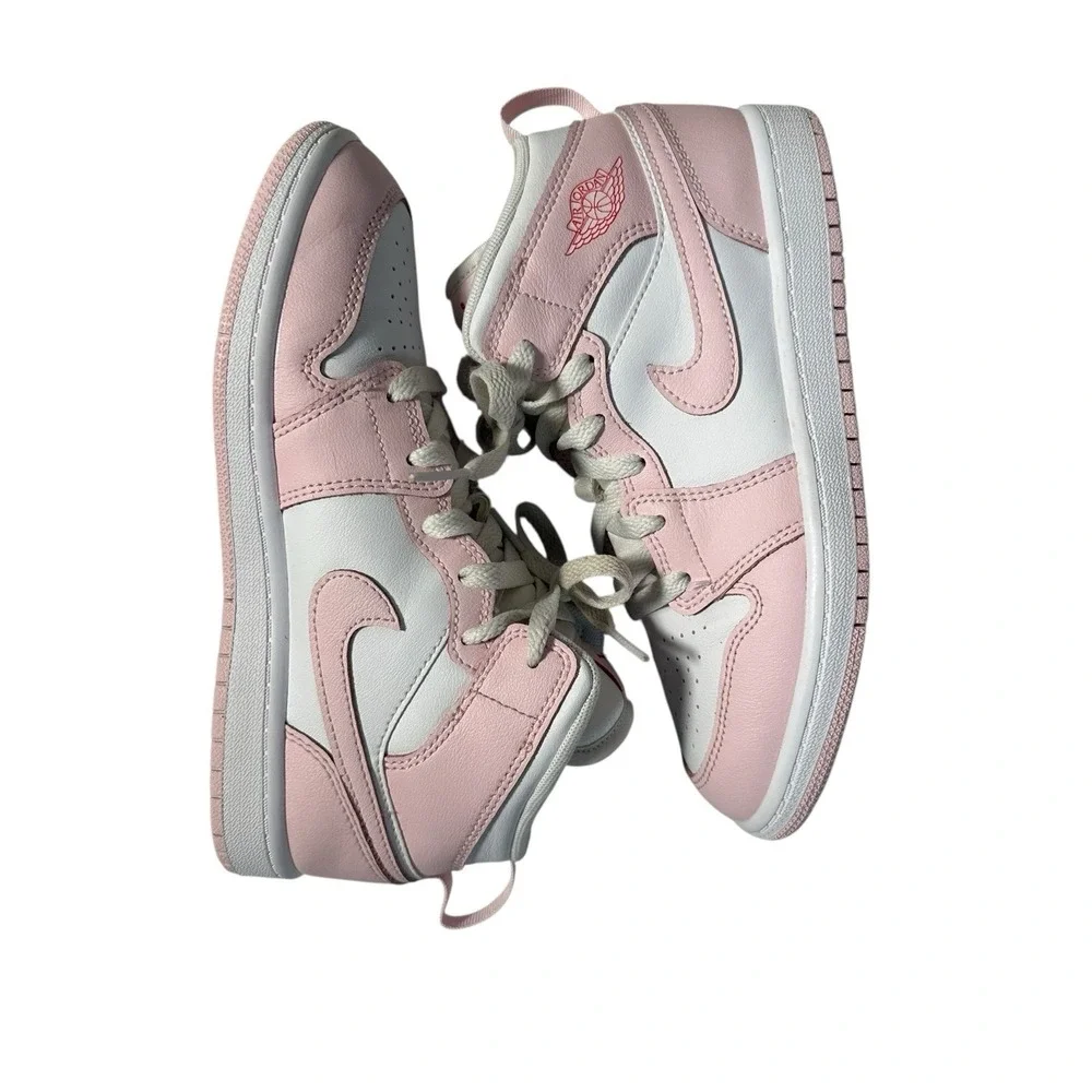 Air Jordan 1 Mid Pink White Size 3Y